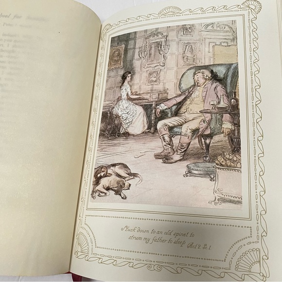 The School for Scandal by Richard Brinsley Sheridan Red Leather Bound Hardcover - Picture 13 of 15